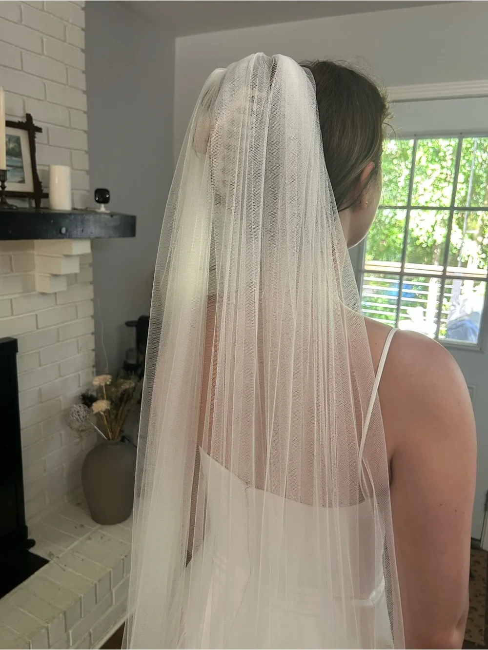 Sara Gabriel tulle chapel veil